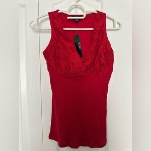 BNWT Jacob Red Lace Tank Top in size XS